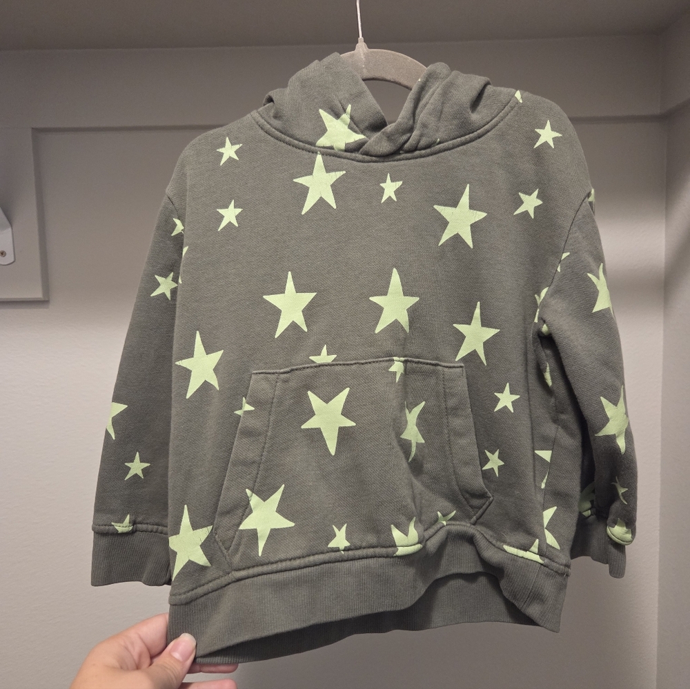 H&M Kids Star Hoodie - Olive Green